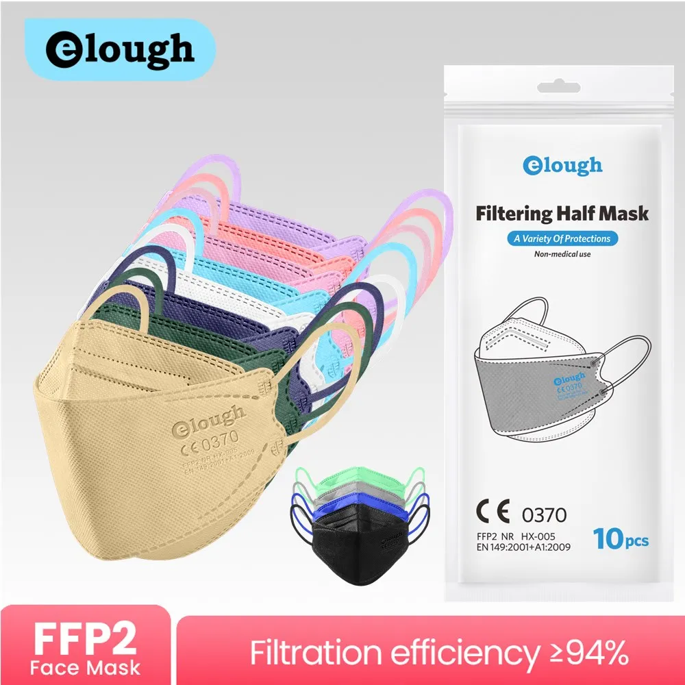 

Elough Colored ffp2 mascarillas Approved security protection máscara kn95 adult Reusable Masque ffp2mask ce Fish fpp2 mask ffp3