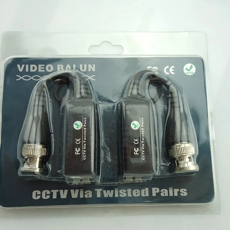 5/10pairs Enhanced Twisted Bnc Cctv Video Balun Passive audio camera Transceiver Utp Balun Bnc Mail To Cat5 Cctv Cable L19