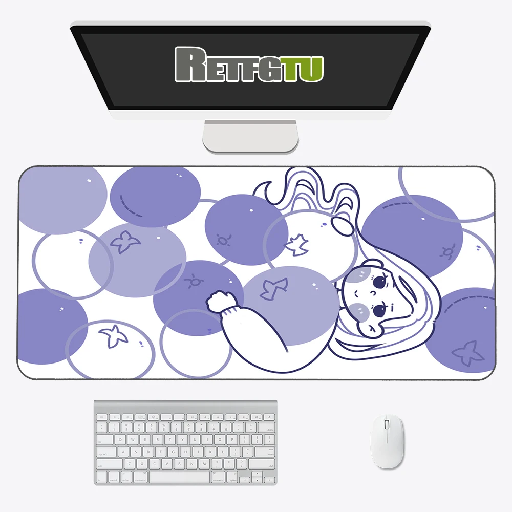 Grand tapis de souris 90x40cm, motif de Fruit de dessin animé, tapis de bureau pour ordinateur Gamer