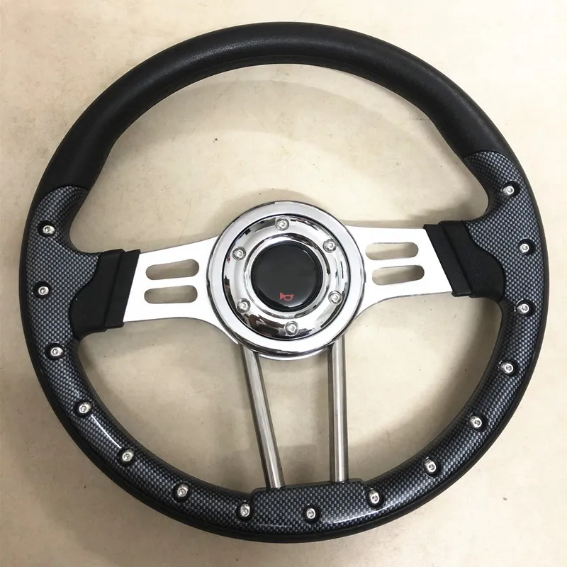 14.5 inch steering wheel big bracket modified racing pvc carbon fiber pattern universal personality steering wheel