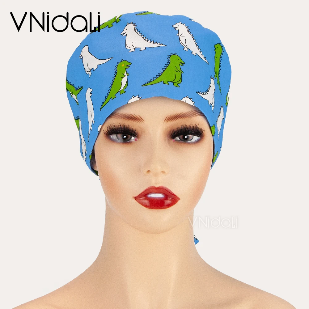 Prezzi all'ingrosso stampa Scrub Cap traspirante pet cura lab work cap gorro quiroficio mujer cappello da allattamento