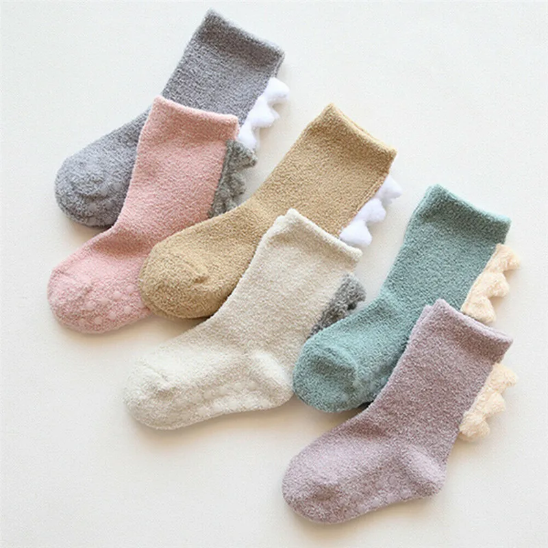 0-5Y Baby Cotton Warm Socks Shoes Non-slip Infant Walk Socks baby newborn Shoes Winter Floor Casual Toddler Anti-slip High Sock