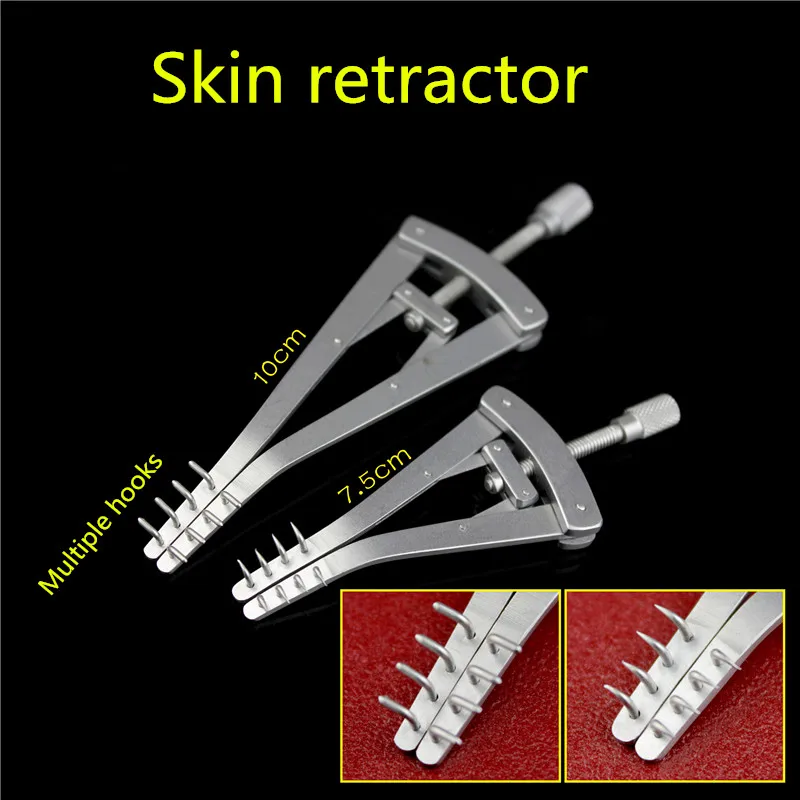 small animal Orthopedic instruments medical hand and foot surgery multi hook thin skin retractor forceps mouse opener veterinary