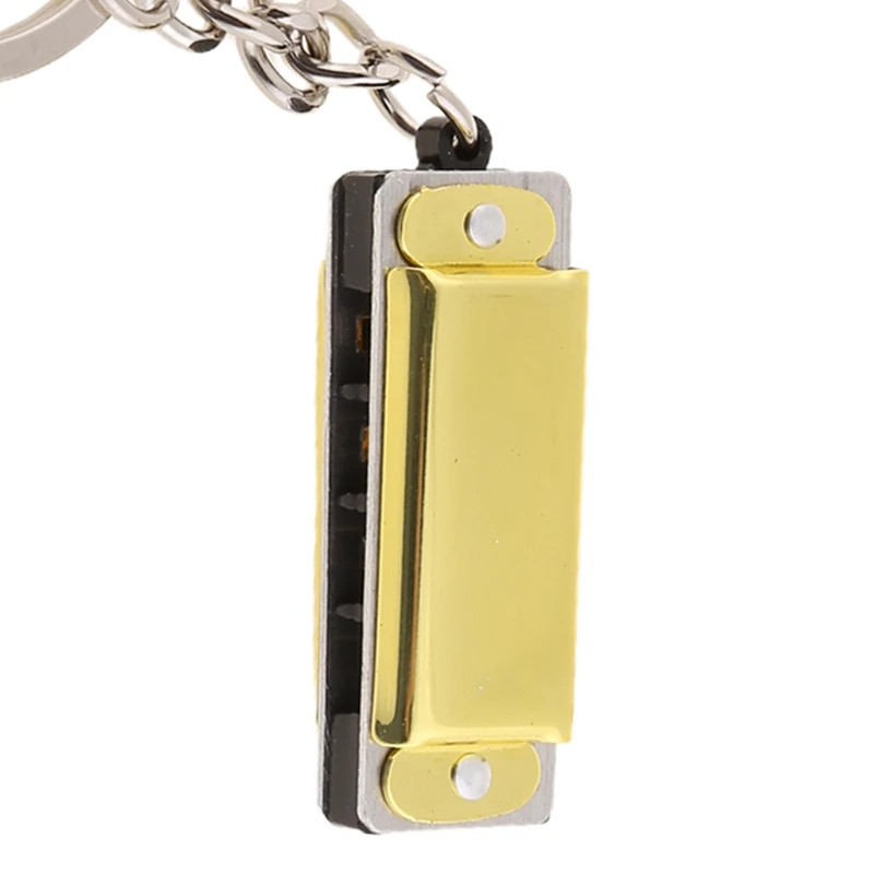 Mini Harmonica Keychain,Special 8 Tone 4 Holes Harmonica Keychain Harmonic Keyring Keys Holder Bag Pendant Musical