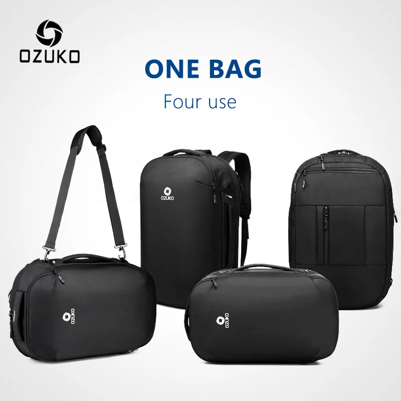 OZUKO Men\'s Multifunction 15.6 inch Laptop Backpacks 2019 New Fashion Schoolbag for Teenager Waterproof Male Mochila Travel Bags