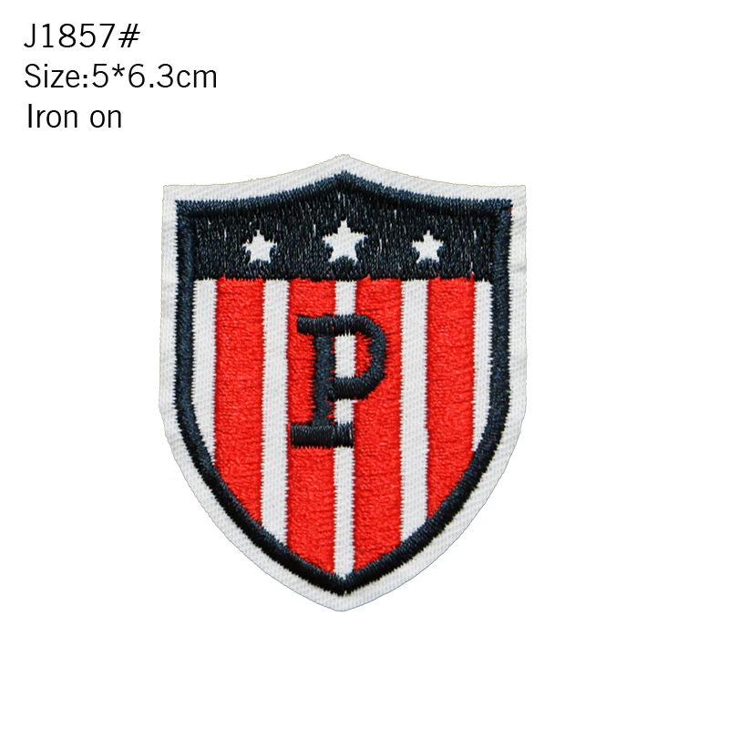 Shield English Girl Logo Ironing And Sewing Patch Fabric Embroidery Patch Clothing Stripe DIY Clothing Sticker Decal