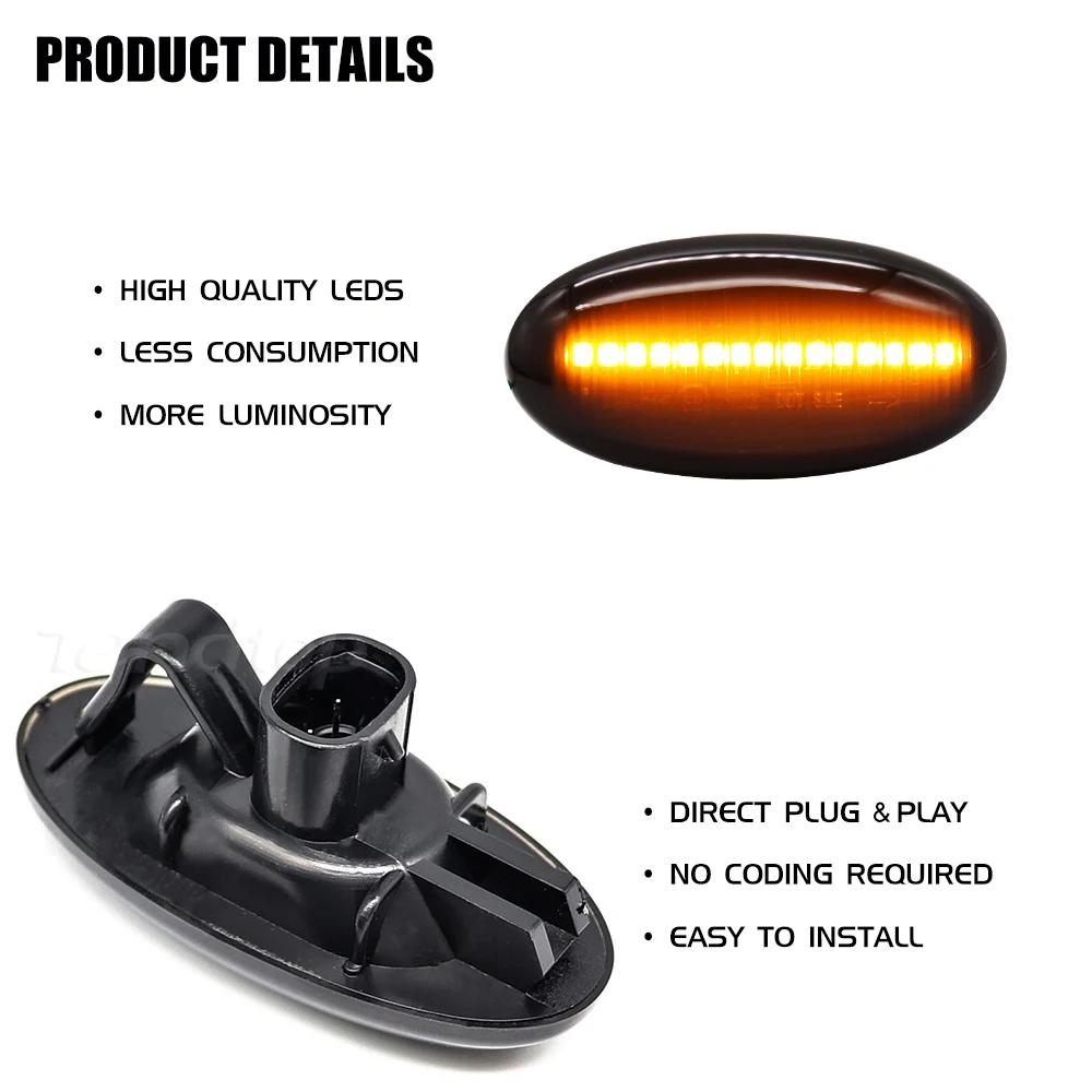 Indicator Lamp For Mazda 2 Demio DY DE 2003-2014 3 Alexa 5 Premacy Mazda 6 BT-50 Dynamic Led Side Marker Turn Signal Light