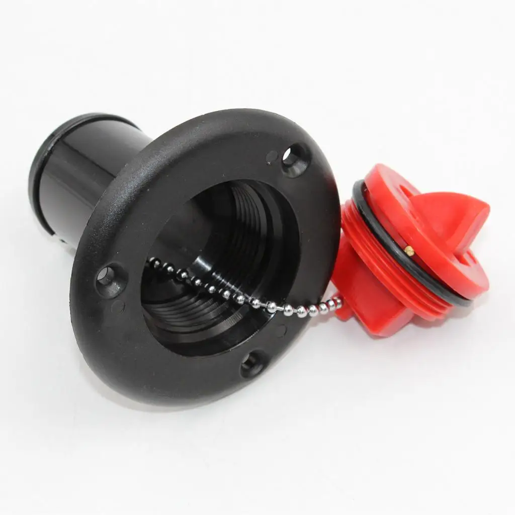 38mm Fuel Deck Filler Keyless Red Cap Flush Mount for Boat Tank Deck Fill