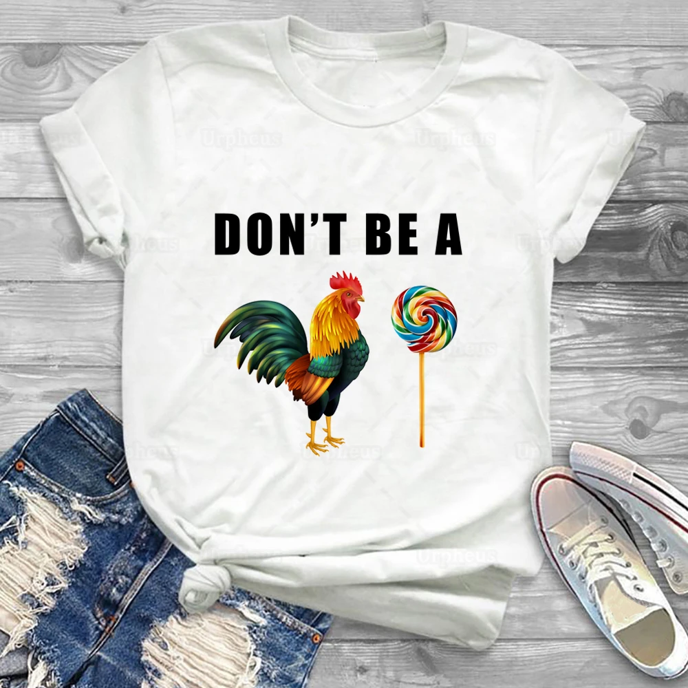 

Dont Be A Cock Sucker Shirt Sarcastic Humor Lollipop Rooster Tshirt Animal Graphic Funny Top Tees 100% Cotton