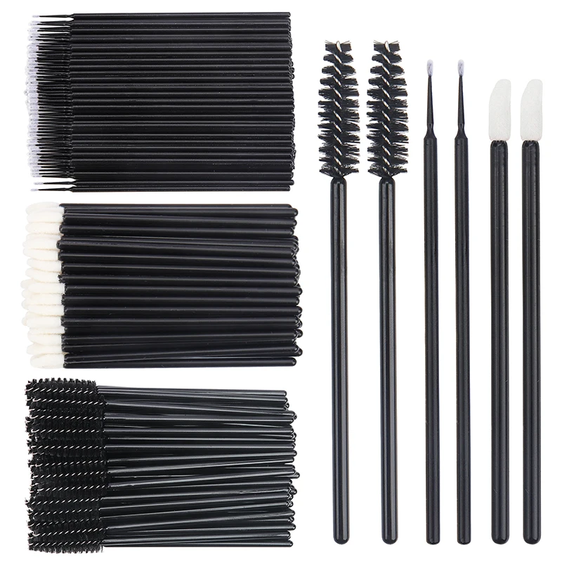 200pcs Eyelash Extension Makeup Brush Set Lash Lifting Micro Brushes Cotton Swab Disposable Lipstick Mascara Wands Applicator