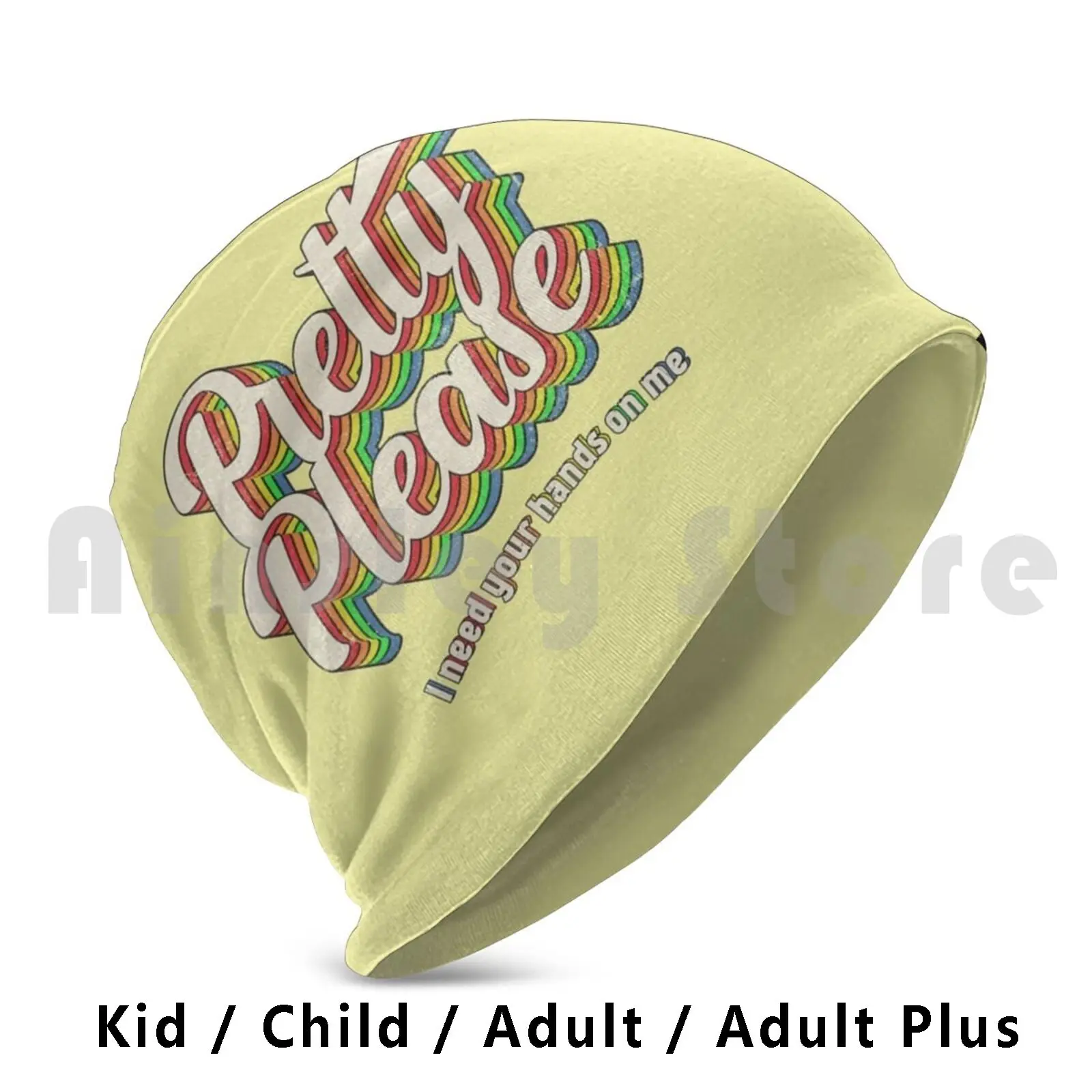 Pretty Please Beanies Knit Hat Hip Hop Dua Lyrics Lipa Retro Rainbow