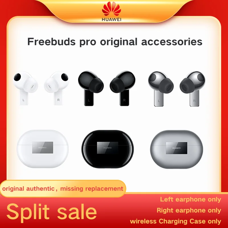 

Original HUAWEI FreeBuds Pro accessories lost missing replacement parts left earphone right earphone Charging case box