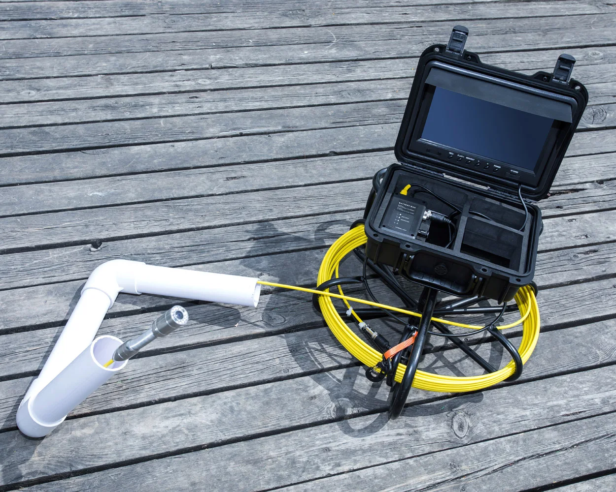 All-In-One Syanspan 9 "Wifi Ip68 Videocamera Naar Pijp Riool Inspectie, 17Mm Afvoer Piping Industriële Endoscoop Met Meter Teller