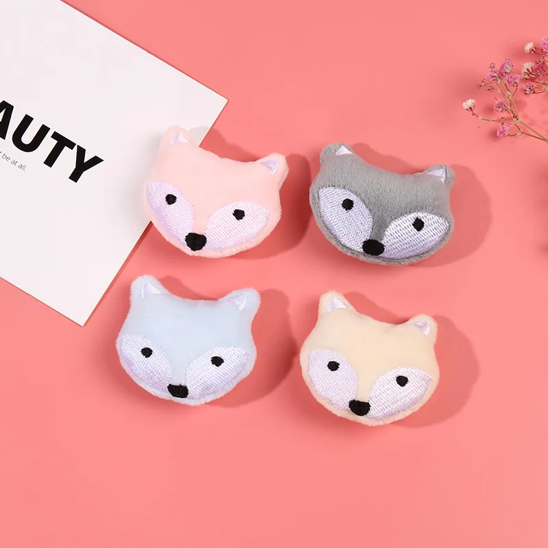 10pcs/lot DIY Handmade Cute fox  Padded Patches Appliques For Clothes Sewing Supplies DIY Hair Decoration