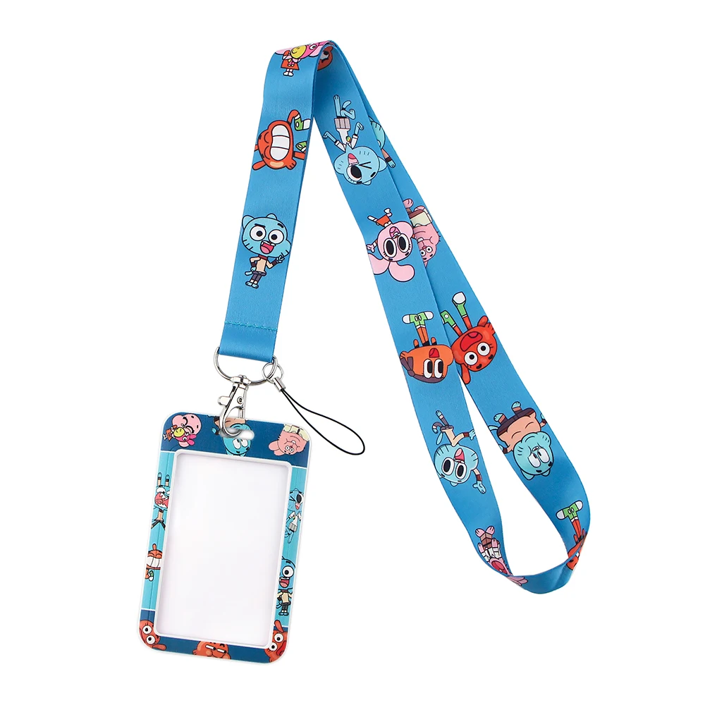 CA250 New Fashion Cartoon Anime Lanyard Key Strap for Phone Keys Cartoon Lanyards ID Badge With Key Ring Holder