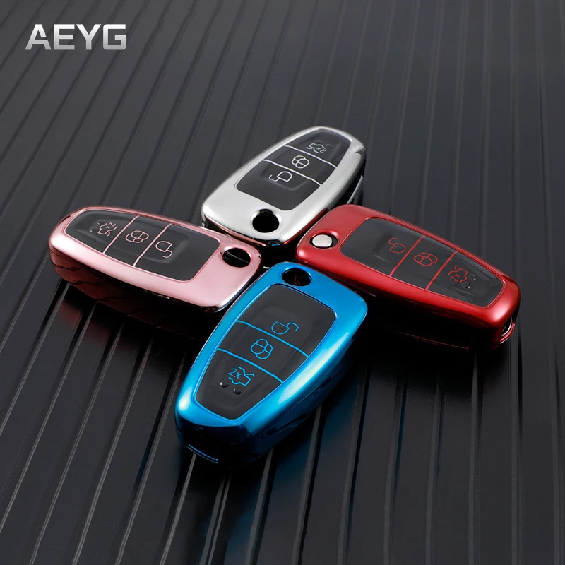 

TPU Car Key Case Cover Shell Fob For Ford Focus 2 3 MK2 MK3 Fiesta Mondeo Kuga Ecosport Ranger Key Protect Auto Accessories