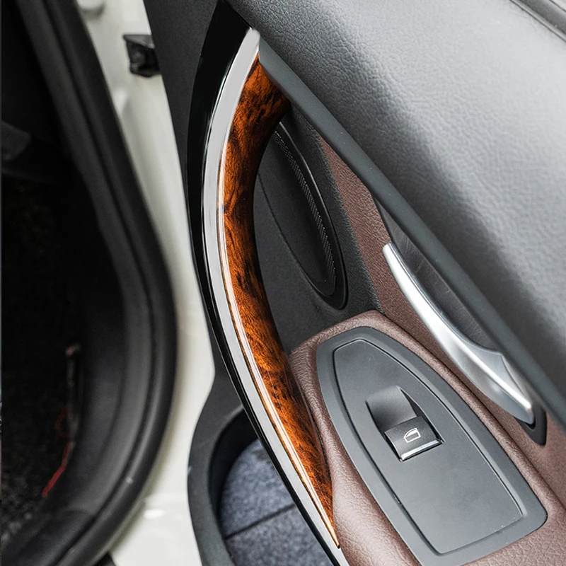 Car Interior Door Panel Grab Handle Covers Carbon Fiber Armrest Protective Trim Car Styling for BMW 3 4 Series GT F32 F34 F30 2