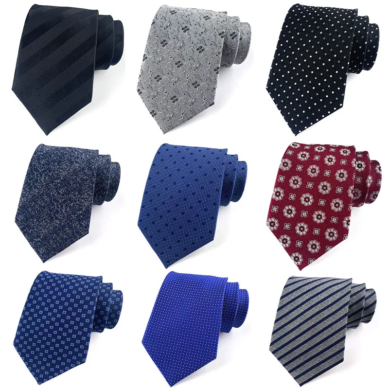 Fashion Luxury 100% Natural Silk  Neck Tie for Mens Formal Dress Geometric Striped Tie Wedding Party Gifts for Men