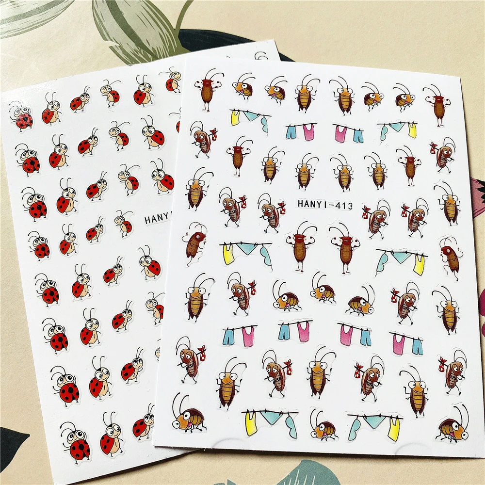 

HANYI-413-315 Funny little flying insect 3D Back glue Nail decal Nail sticker Nail decoration Nail art Nail tool Nail ornament