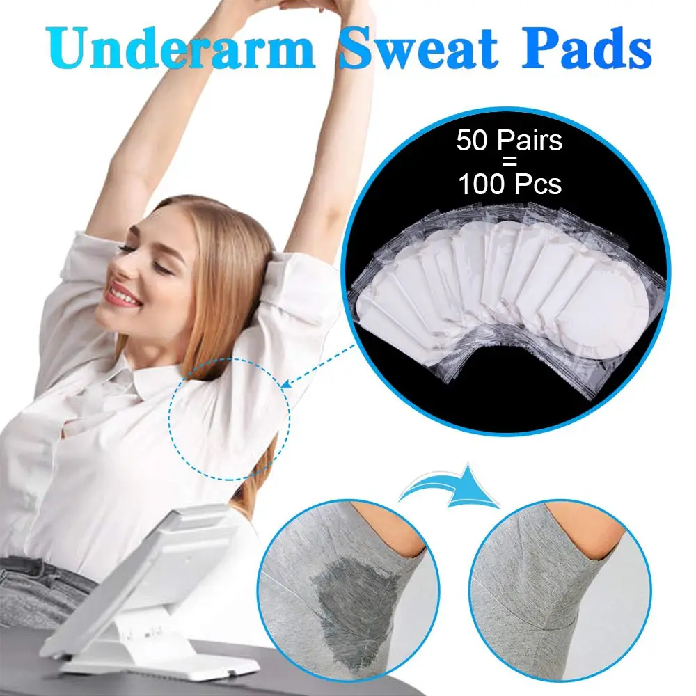 

100/200Pcs Armpits Sweat Pads Underarm Gasket from Sweats Absorbing Pads Anti Armpits Liners Dress Disposable Deodorant Stickers