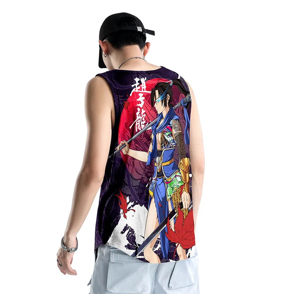 Summer Printed Sleeveless Vest Mens Quick Dry Mesh Cycling Vest Breathable Riding Gilet Sports Undershirt For Walking Vests