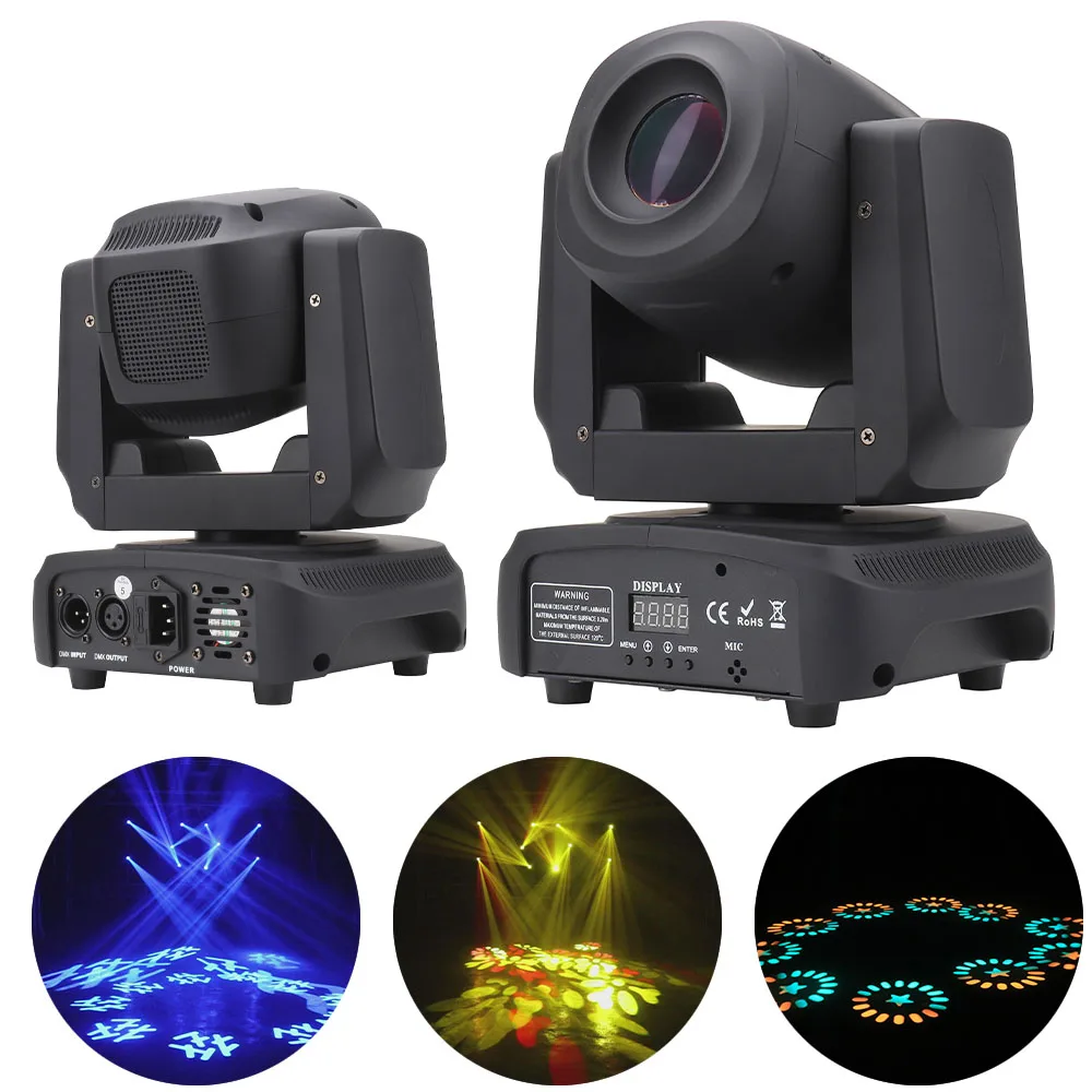 Mini Spot 85W LED Moving Head Light With Gobos 3 Prism DMX512 11/13 Channels Professional LED Stage DJ Party Effect Lighting