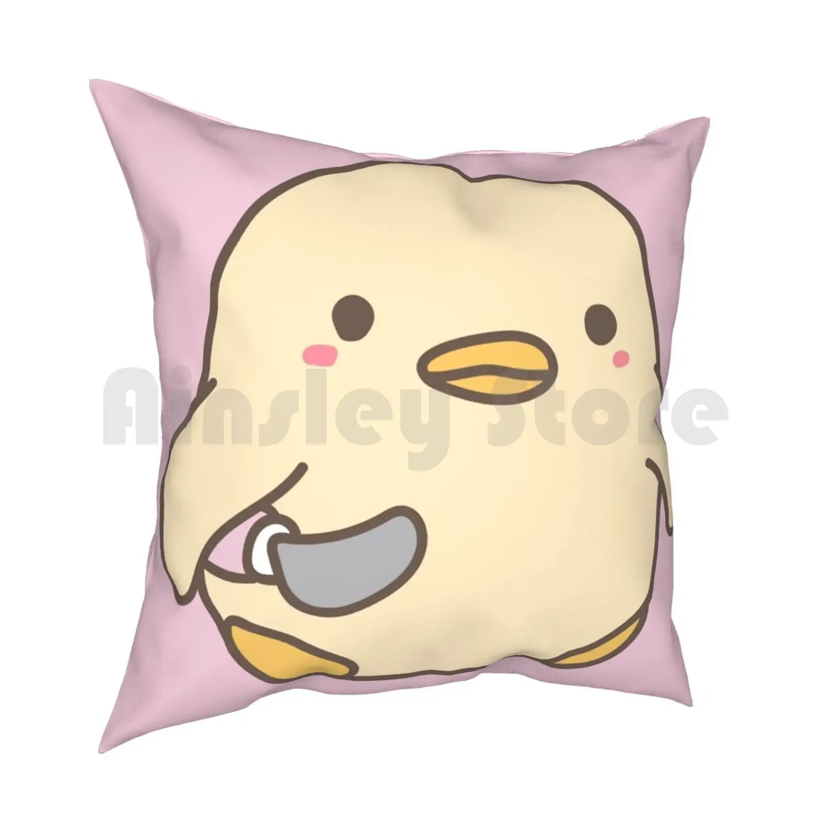 Chick With A Knife Meme Pillow Case Printed Home Soft DIY Pillow cover Knife Chick Chicken Meme Cute Duck Funny Girls