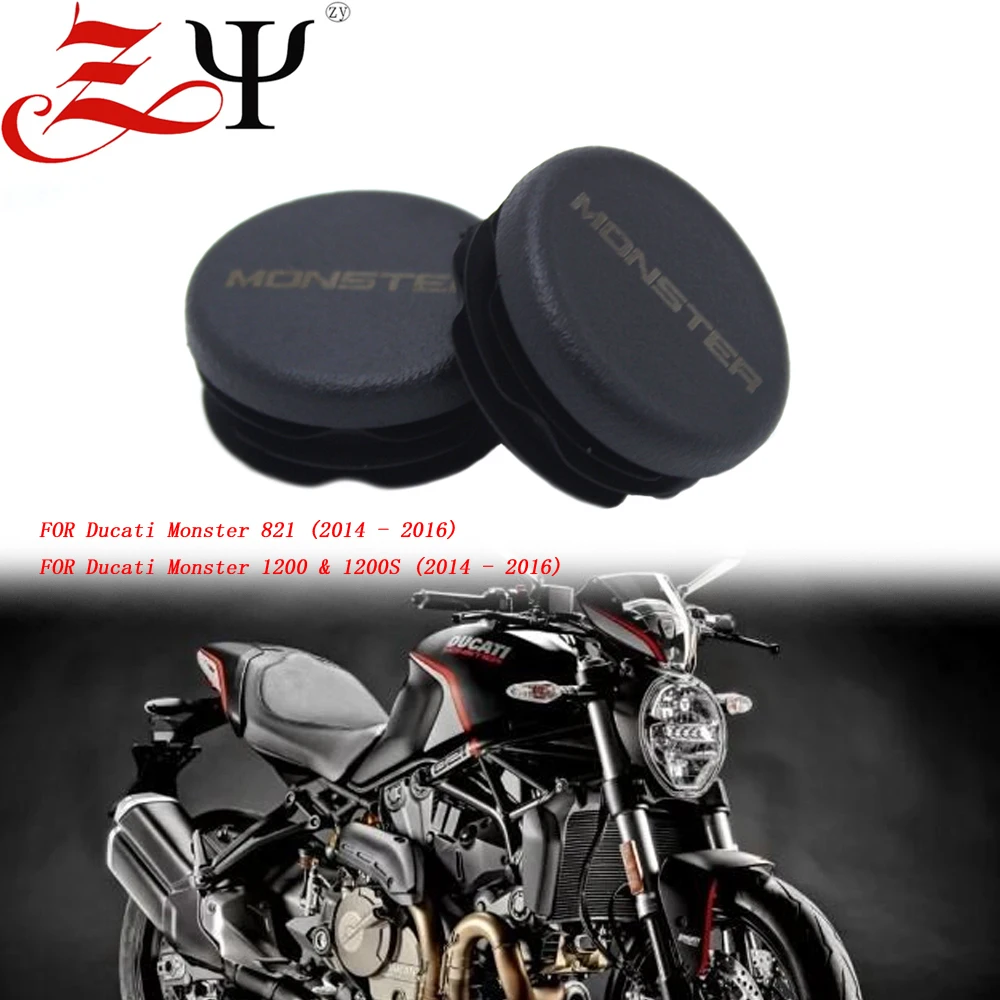 For Ducati Monster 821 Monster 1200 Monster 1200S 2014-2016 Motorcycle Frame Hole Cover Caps Plug Decorative Frame Cap Set