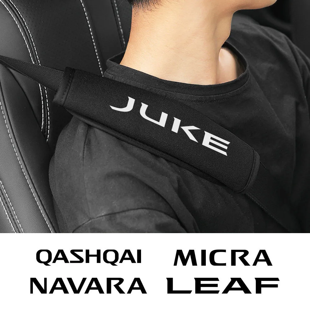 2Pcs Car Seat Safety Belt Cover Soft Cushion Accessories For Nissan Qashqai Juke Micra Leaf Pathfinder 370Z Kicks Navara Nv200