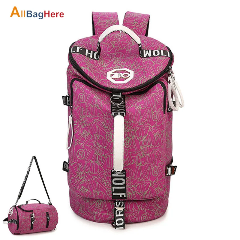 

New Waterproof Canvas Gym Backpack Women Men Fitness Multifunction Shoulder Crossbody Bag Fashion Yoga Travel Outdoor Sports Bag