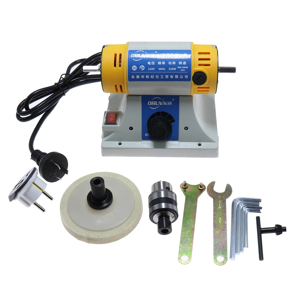 220V 320W Desktop Polishing And Grinding Cutting Machine For DIY Woodworking Jade Jewelry Dental Bench Lathe Motor