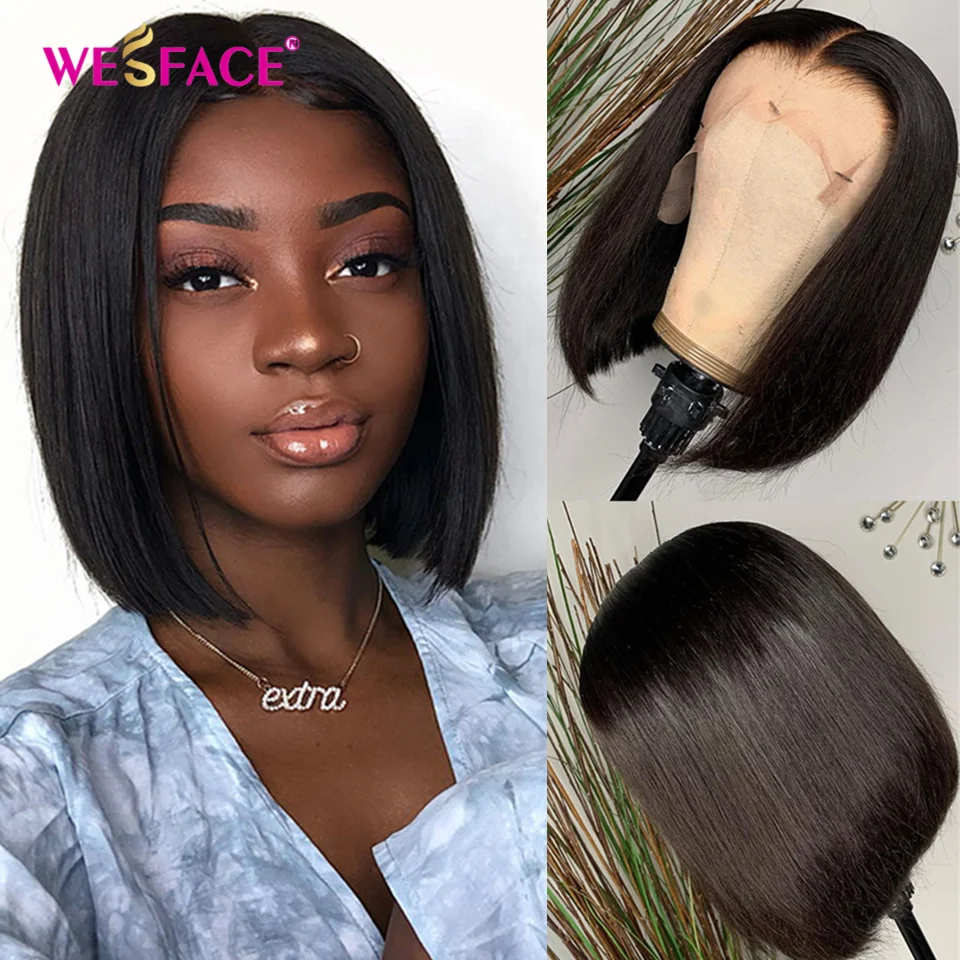 

Straight Short Bob Lace Frontal Wigs Brazilian 13x4 Lace Front Human Hair Wigs Pre Plucked With Baby Hair 4x4 Lace Closure Wigs