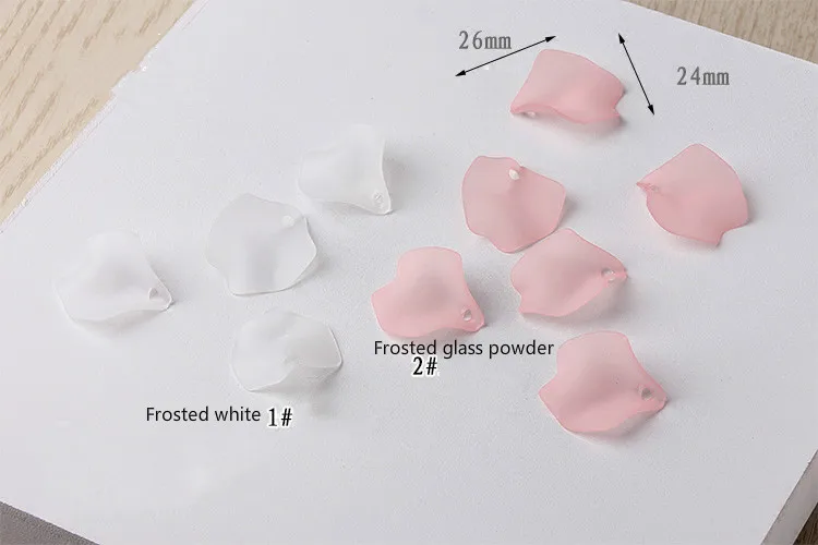 Candy colored petals Pendant Earrings ear clip ear Earrings hook DIY hand made ear jewelry material package accessories