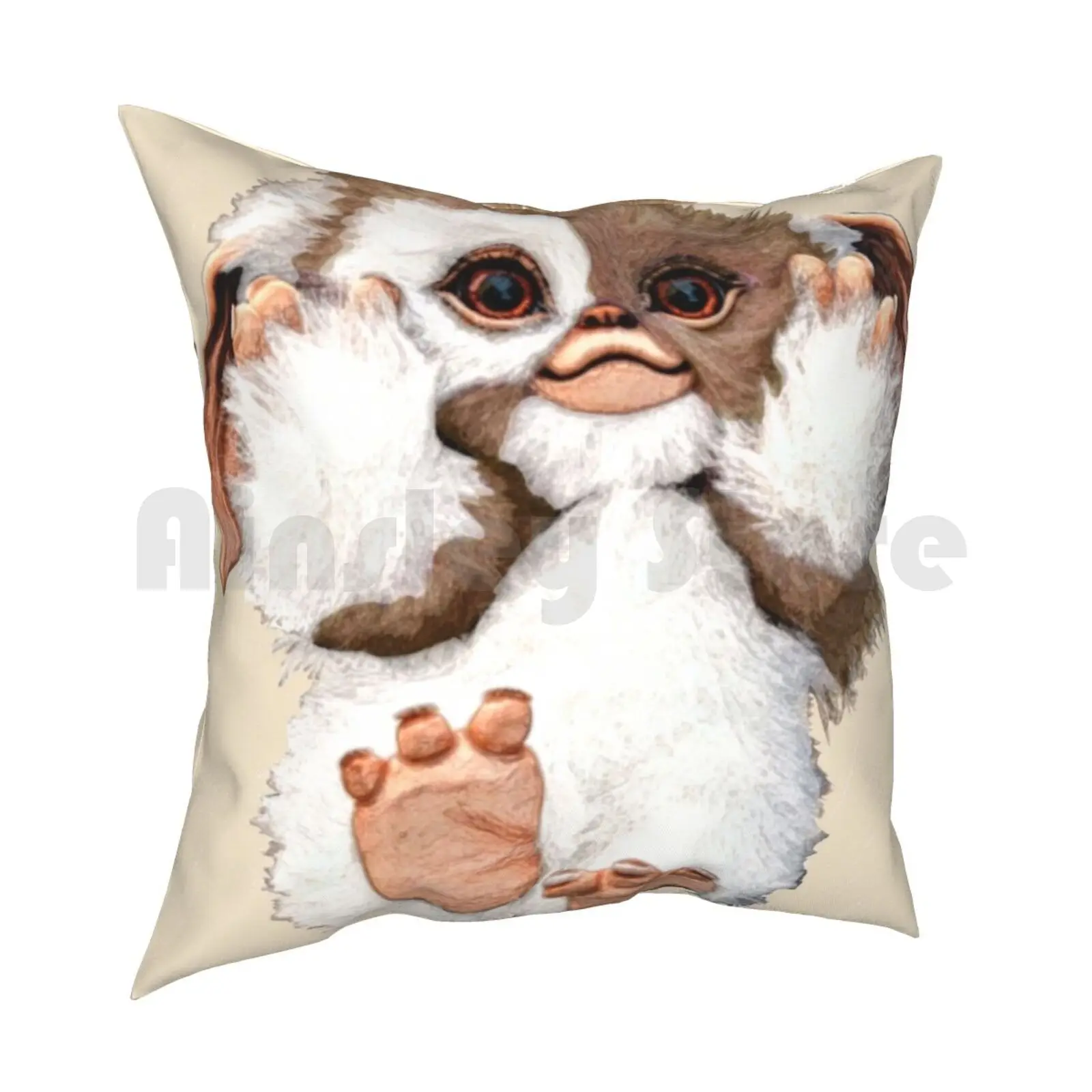 Cutest Gizmo Pillow Case Printed Home Soft Throw Pillow Gremlins Gizmo Mogwai Fluffy Cute 80S 1980S 80S Movie 1980S