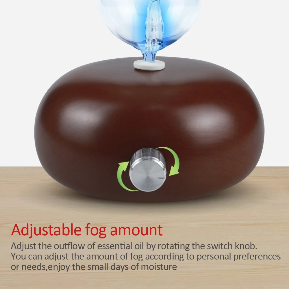 ناشر الزيت العطري مع ضوء Led ، مبخر أصلي مصنوع من الخشب والزجاج ، تصميم جديد ، 2021