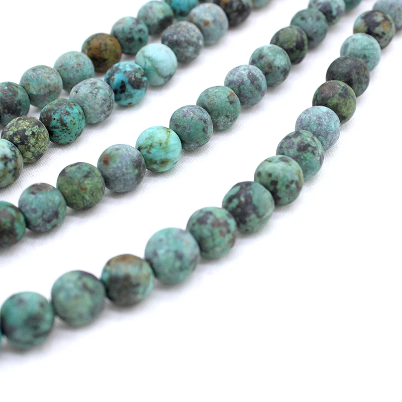 Bracelet beads Dull Polish Matte African Turquoises Howlite Stone Beads for Jewelry Making 4-10mm Natural Stone Round Beads