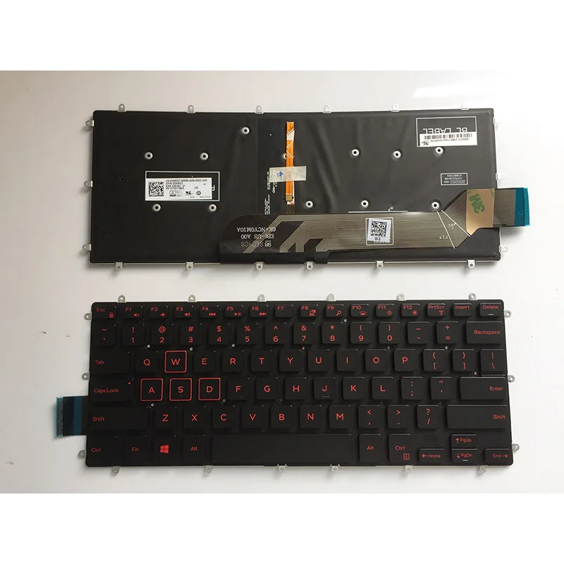 

New US Red/white Keyboard FOR DELL Vostro 14 5468 5471 English laptop keyboard with backlit