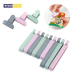 WIKHOSTAR 12 unids/set Clips de sellado de plástico Clips para bolsas de almacenamiento de alimentos Mini abrazadera de sellado al vacío Clips para alimentos accesorios de cocina