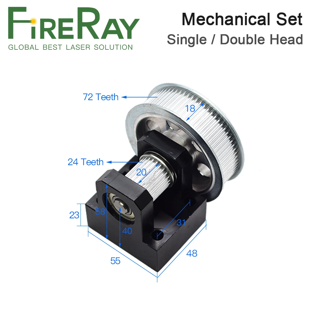 Fireray Co2 лазерные металлические детали передачи лазерная головка набор механических компонентов для DIY CO2 лазерный гравировальный и режущий станок