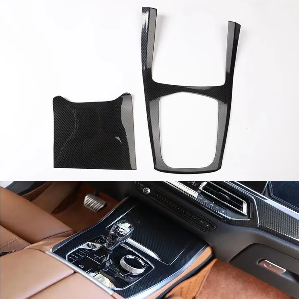 

For BMW X5 2019 2020 2021 Left Hand Drive Car Gear Shift Panel Frame Cover Trim Auto Styling Moldings ABS Accessories 2pcs