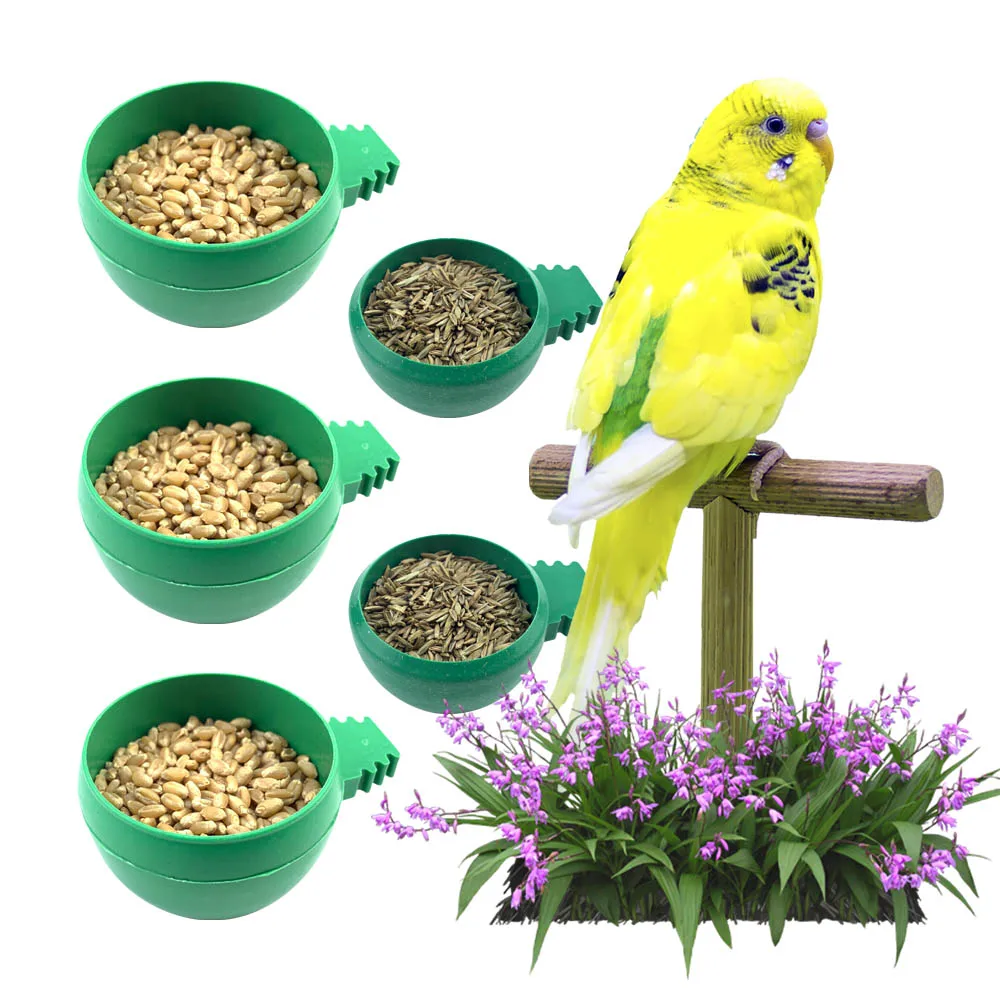 

New Birds Feeder Hummingbird Feeder Rigging Water Drinker Pet Bird Accessories Supplies Bird Feeder Outdoor Green Bowl For Macaw