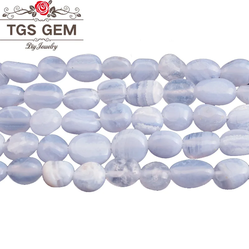 

Gravel irregular Shape 6-8mm Natural Blue Lace Agates Gem Stone Beads For Jewelry Making DIY Bracelet Necklace Strand 15''