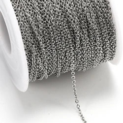 10 M/Roll Rvs Kabel Ketting 1.2 1.5 2.0 2.5 Mm O Link Bulk Ketting Voor Diy sieraden Maken Armband Accessoires