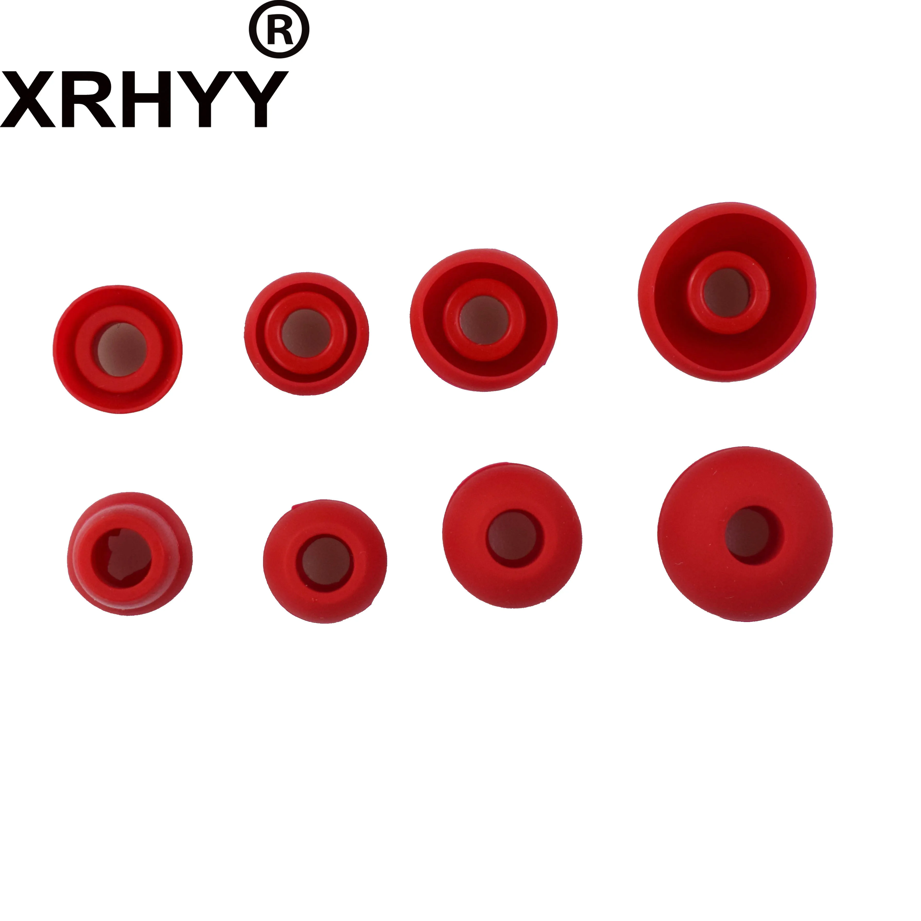 XRHYY 4 Pairs Replacement Silicone Ear Tips Earbuds Buds Set For Powerbeats 2 3 Wireless Beats by dre Headphones Earphones-Red