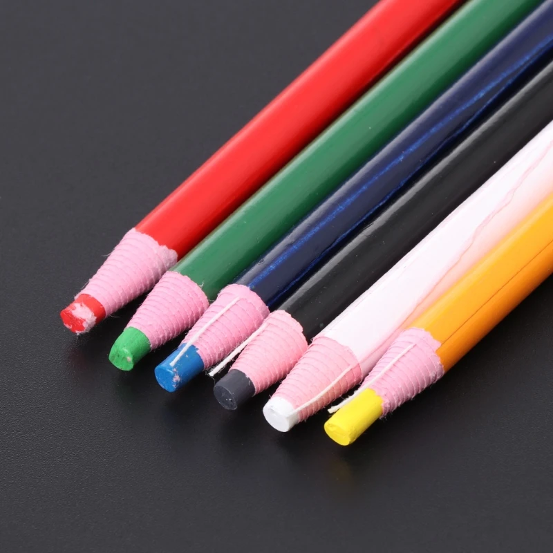 6 Colors Markers For Metal Glass Fabric China Graph Peel Off Grease Wax Pencil A6HE