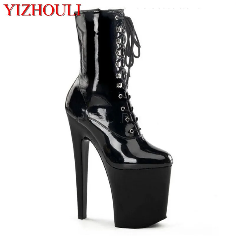 The new 17 cm high heels are stage shoes, low tubes for the nightclub pole dancing Queen and dancing shoes