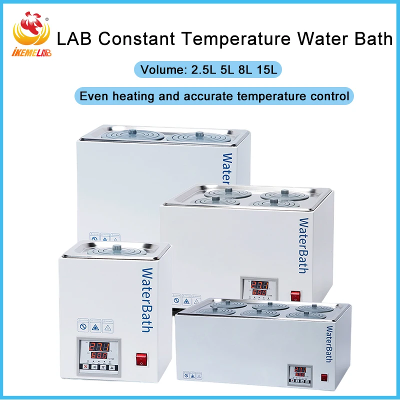 Electric Hot Water Bath Lab Water Bath Constant Temperature LED Display Thermostat Tank 1 2 4 6 Hole Chemical Lab Equip 220V