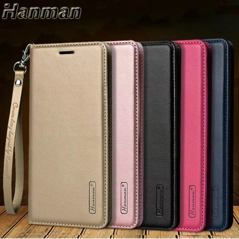 

10pcs Hanman Flip Leather Case For iPhone SE 11 Pro X XR XS Max 6S 7 8 Plus Wallet Card Holster Magnetic Stand Phone Slot Cover