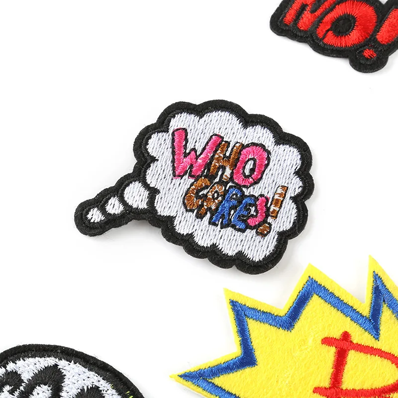 50pcs/Lot Round Embroidery Patch Letters Strange Things Shirt Bag Clothing Decoration Accessory Craft Diy Applique