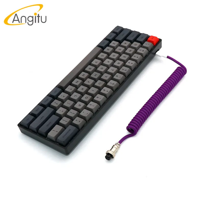 Angituコイル状メカニカルキーボードケーブルusbタイプc単GX12でアビエイター